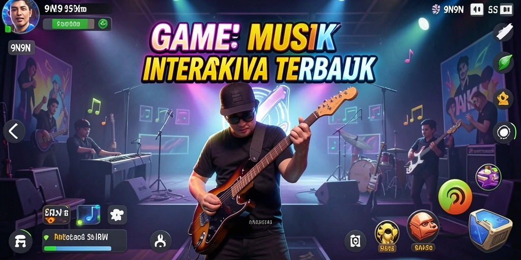 Tampilan gameplay interaktif 9N9N yang penuh warna.