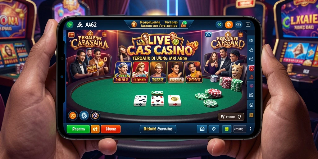Tampilan gameplay Live Casino di AA62 yang mendebarkan.