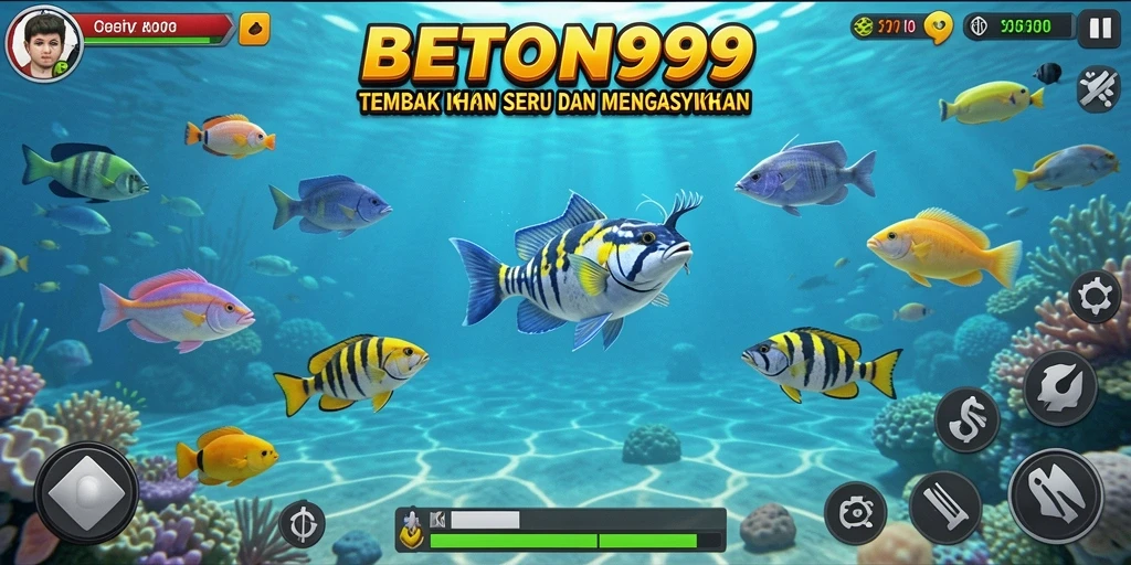 Tampilan menarik dari gameplay Tembak Ikan BETON999 yang penuh warna.