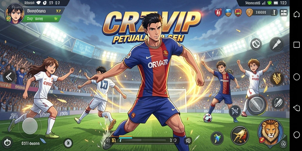 Tampilan gameplay seru dengan karakter Anime beraksi.