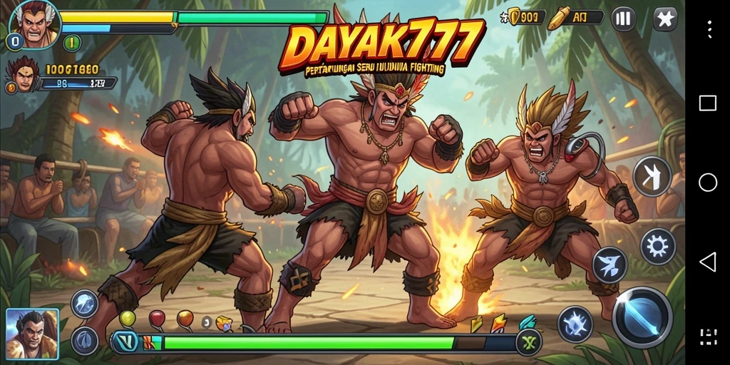 Tampilan gameplay DAYAK777 yang menegangkan dan seru.