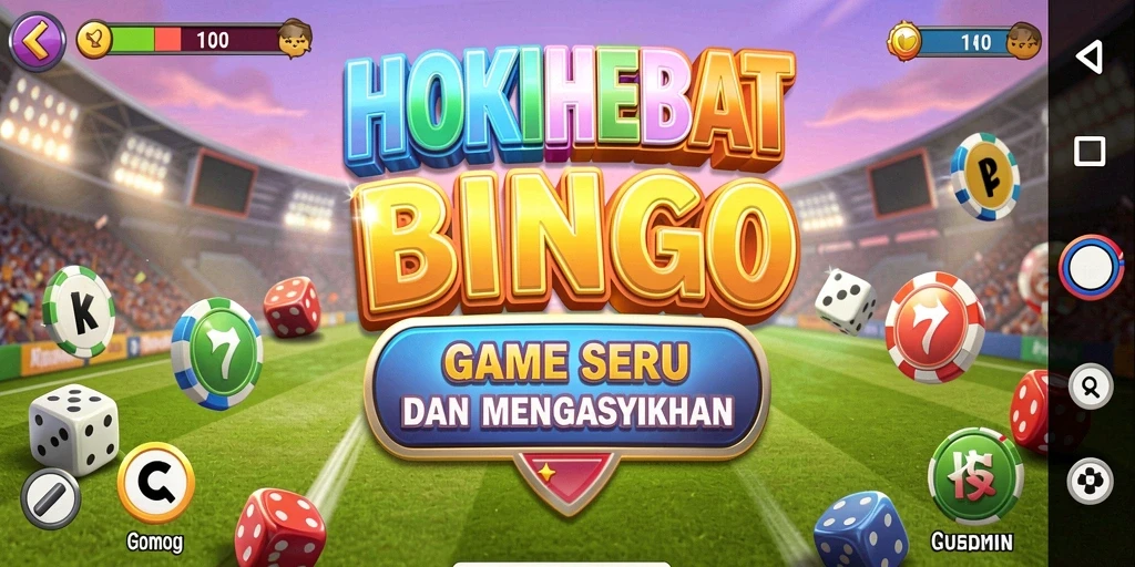 Tampilan gameplay seru dalam HOKIHEBAT yang menggambarkan Bingo klasik.