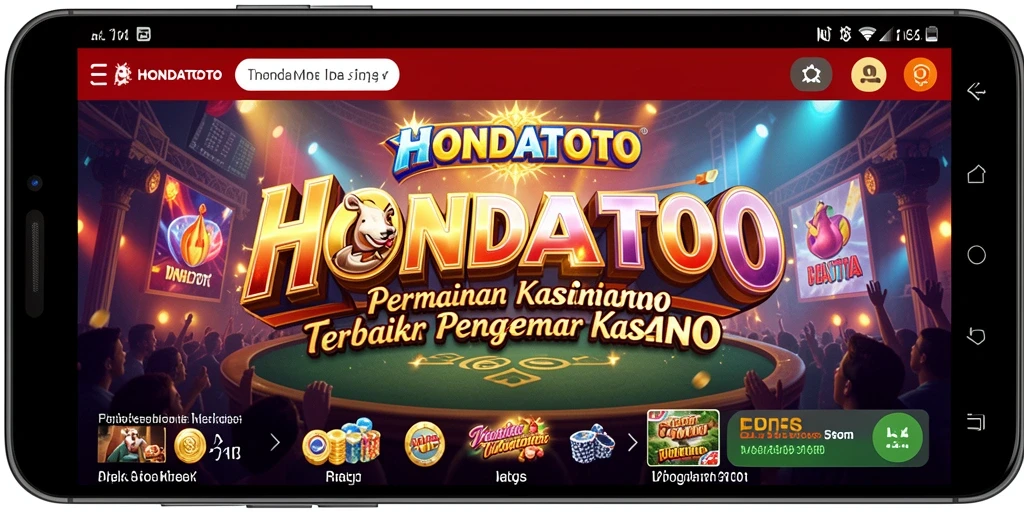 Screenshot utama HONDATOTO menampilkan aksi seru dalam permainan Kasino.