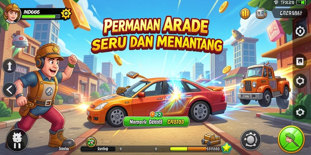 Tampilan gameplay seru dari IND666 di level yang menantang.