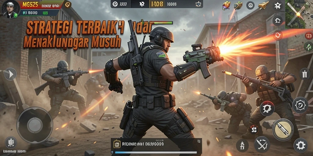 Tampilan gameplay MG525 yang penuh aksi dan strategi.