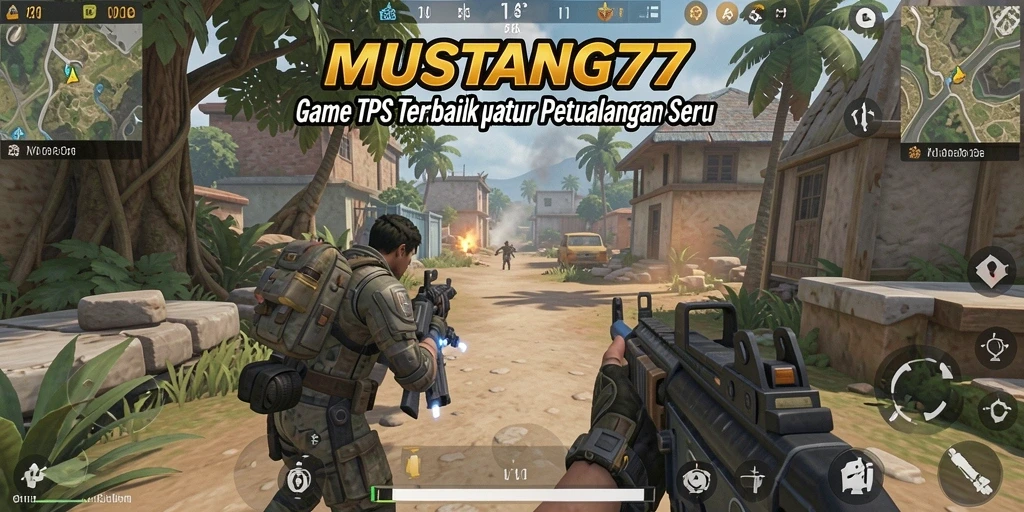 Tangkapan layar menampilkan aksi seru dalam gameplay TPS MUSTANG77.