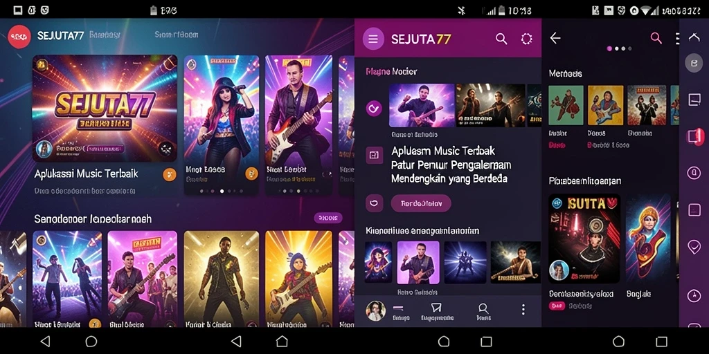 Screenshot gameplay SEJUTA77 yang menampilkan antarmuka aplikasi musik.
