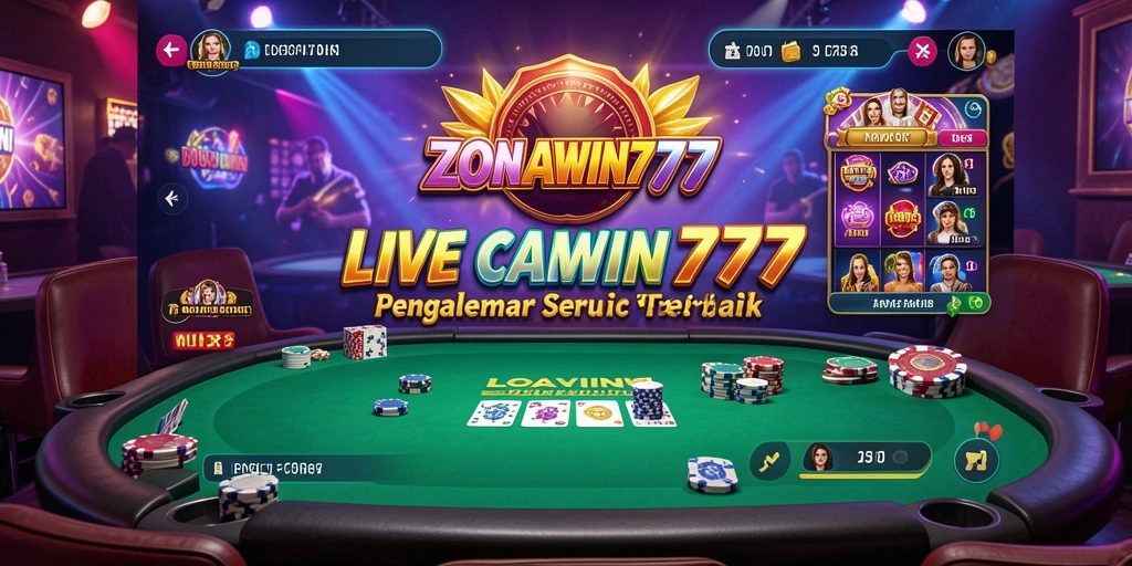 Tampilan menarik dari permainan Live Casino ZONAWIN777 yang interaktif.